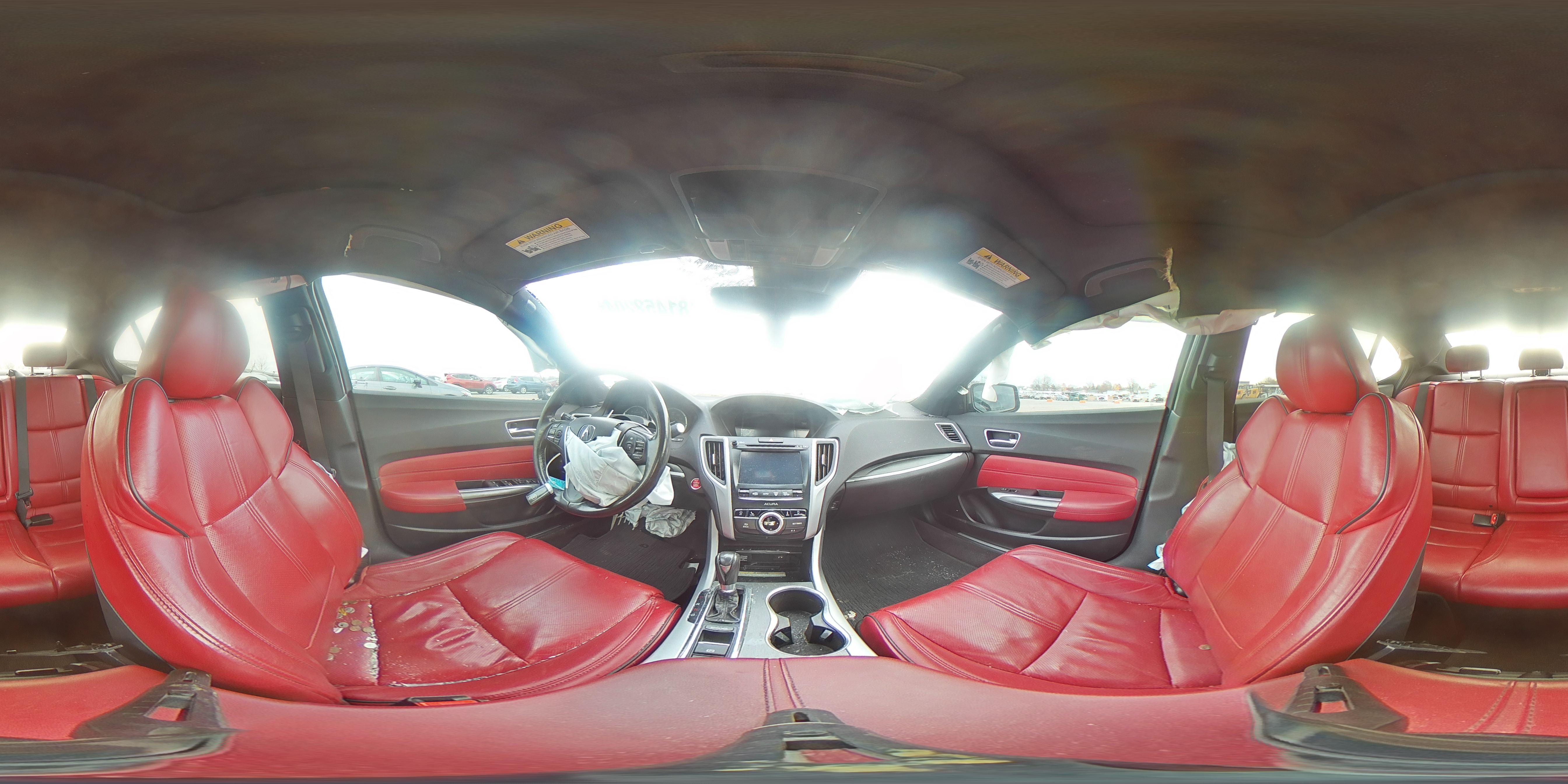 2019 Acura TLX VIN 19UUB1F69KA001580 Copart auction photo, rollover damage thumbnail 12