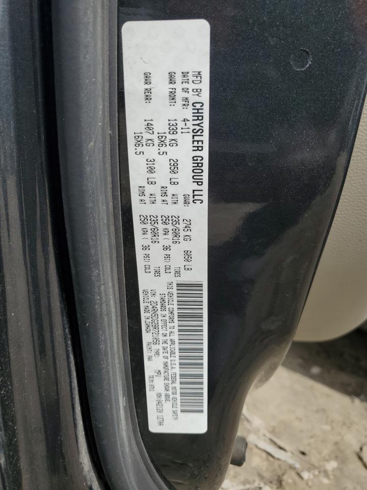 2011 Dodge Caravan VIN 2D4RN5DG2BR721056 Copart auction photo, front end damage thumbnail 13