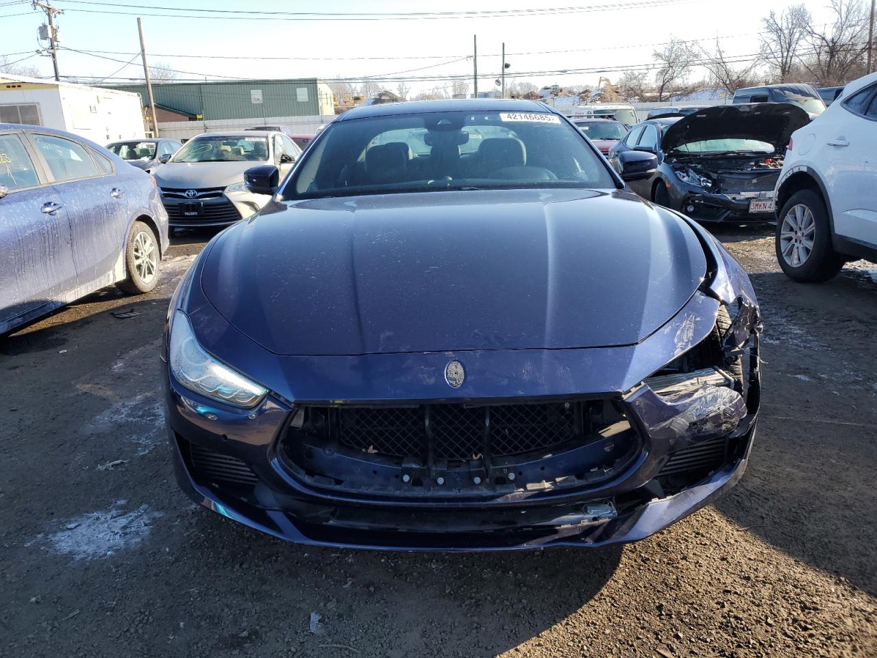 2019 Maserati Ghibli VIN ZAM57YTA1K1338455 Copart auction photo, front end / undercarriage damage thumbnail 5