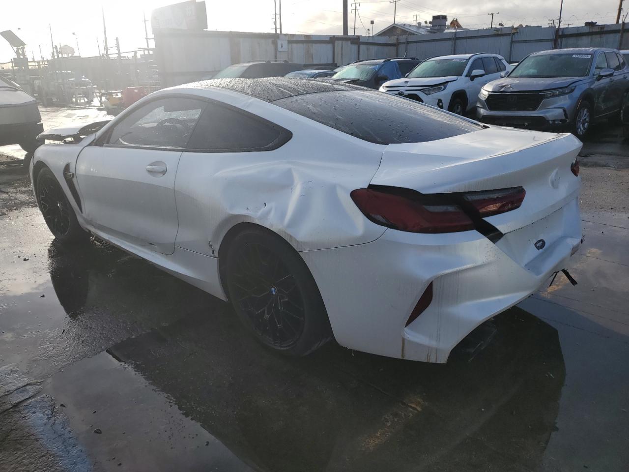 2022 BMW M8 VIN WBSAE0C04NCJ11232 Copart auction photo, all over damage thumbnail 2