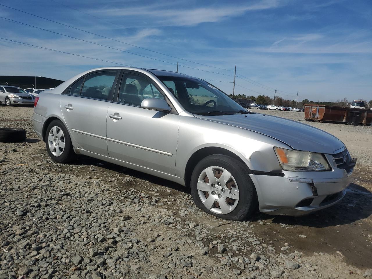 2009 Hyundai Sonata VIN 5NPET46C09H478439 Copart auction photo, front end / side damage thumbnail 4