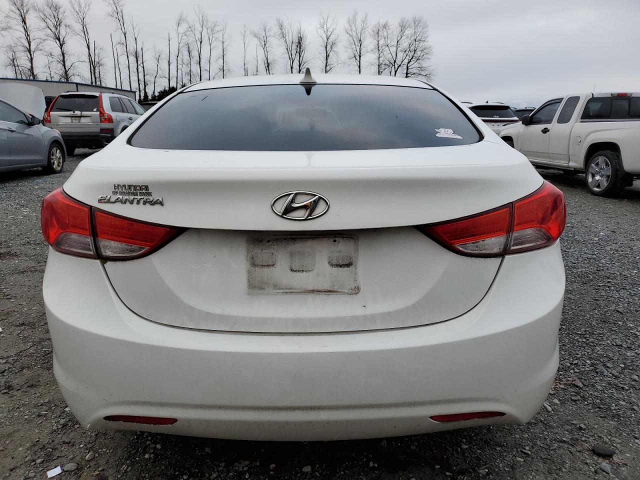 2013 Hyundai Elantra VIN 5NPDH4AEXDH316574 Copart auction photo, vandalism damage thumbnail 6