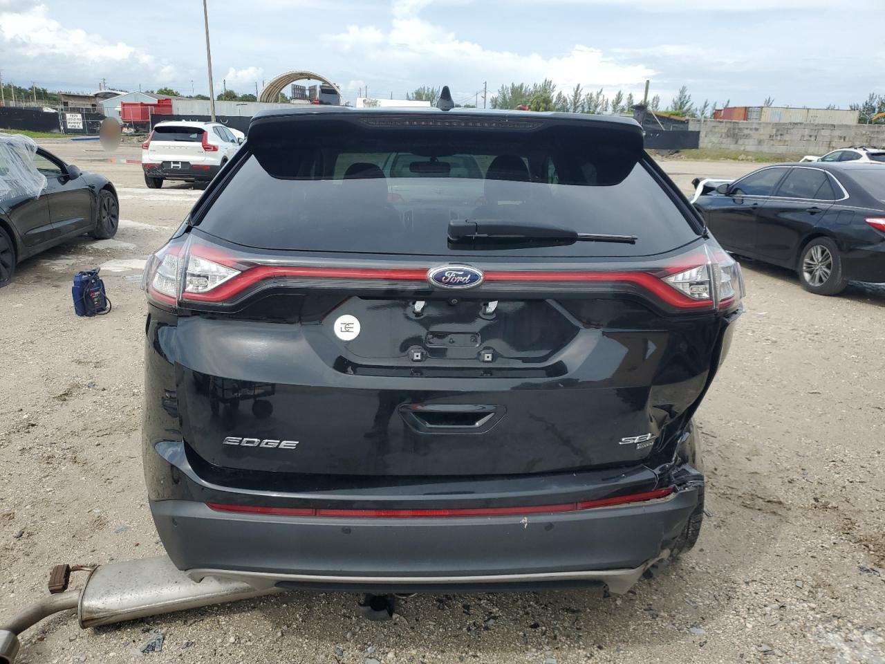 2016 Ford Edge VIN 2FMPK4J88GBC39336 Copart auction photo, rear end / side damage thumbnail 6