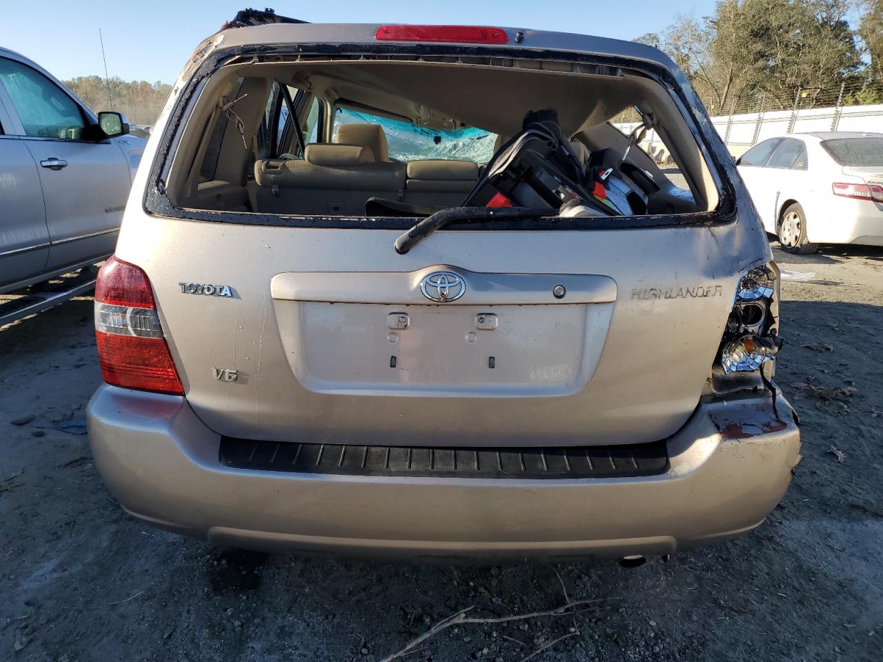 2006 Toyota Highlander VIN JTEDP21A660115674 Copart auction photo, top/roof damage thumbnail 6