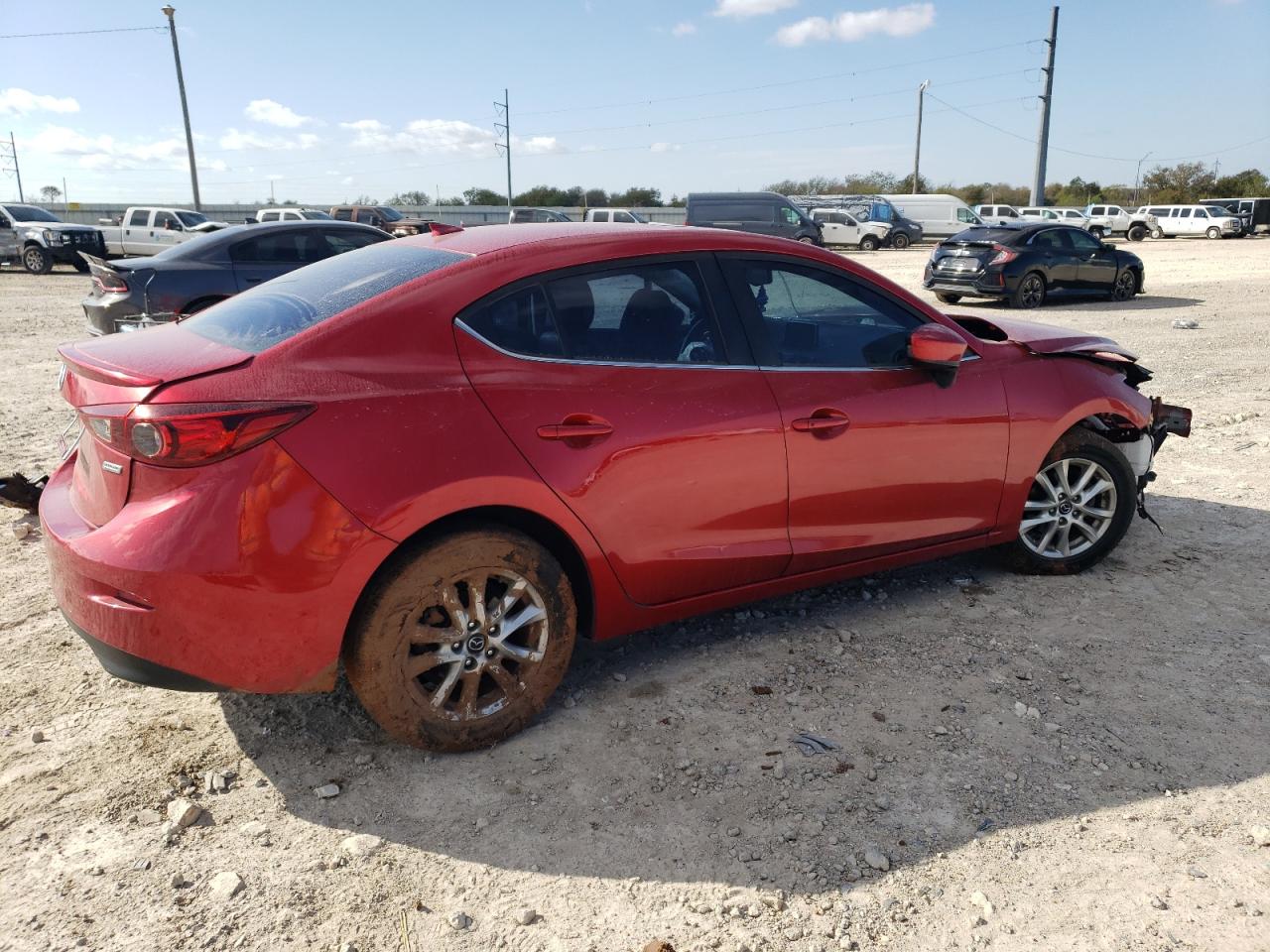2016 Mazda 3 VIN JM1BM1W75G1343334 Copart auction photo, front end / rear end damage thumbnail 3
