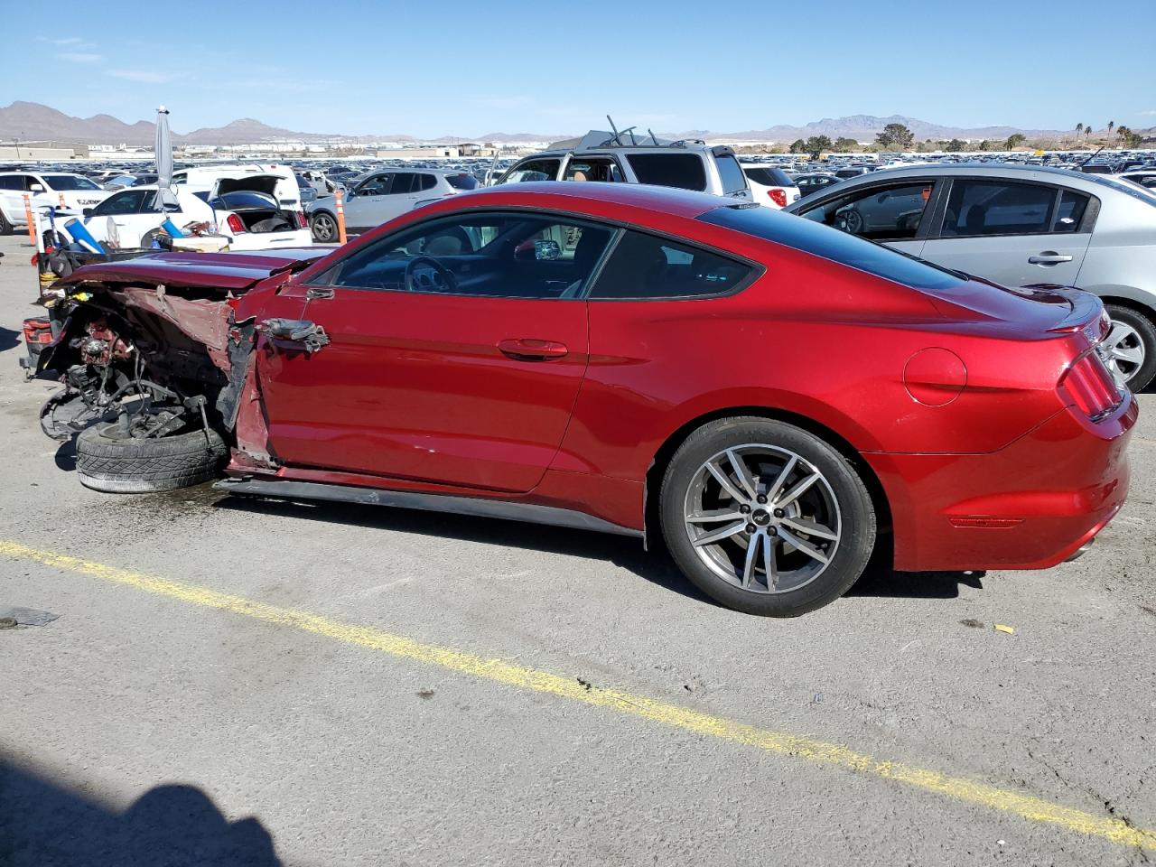 2016 Ford Mustang VIN 1FA6P8TH0G5243588 Copart auction photo, front end / side damage thumbnail 2
