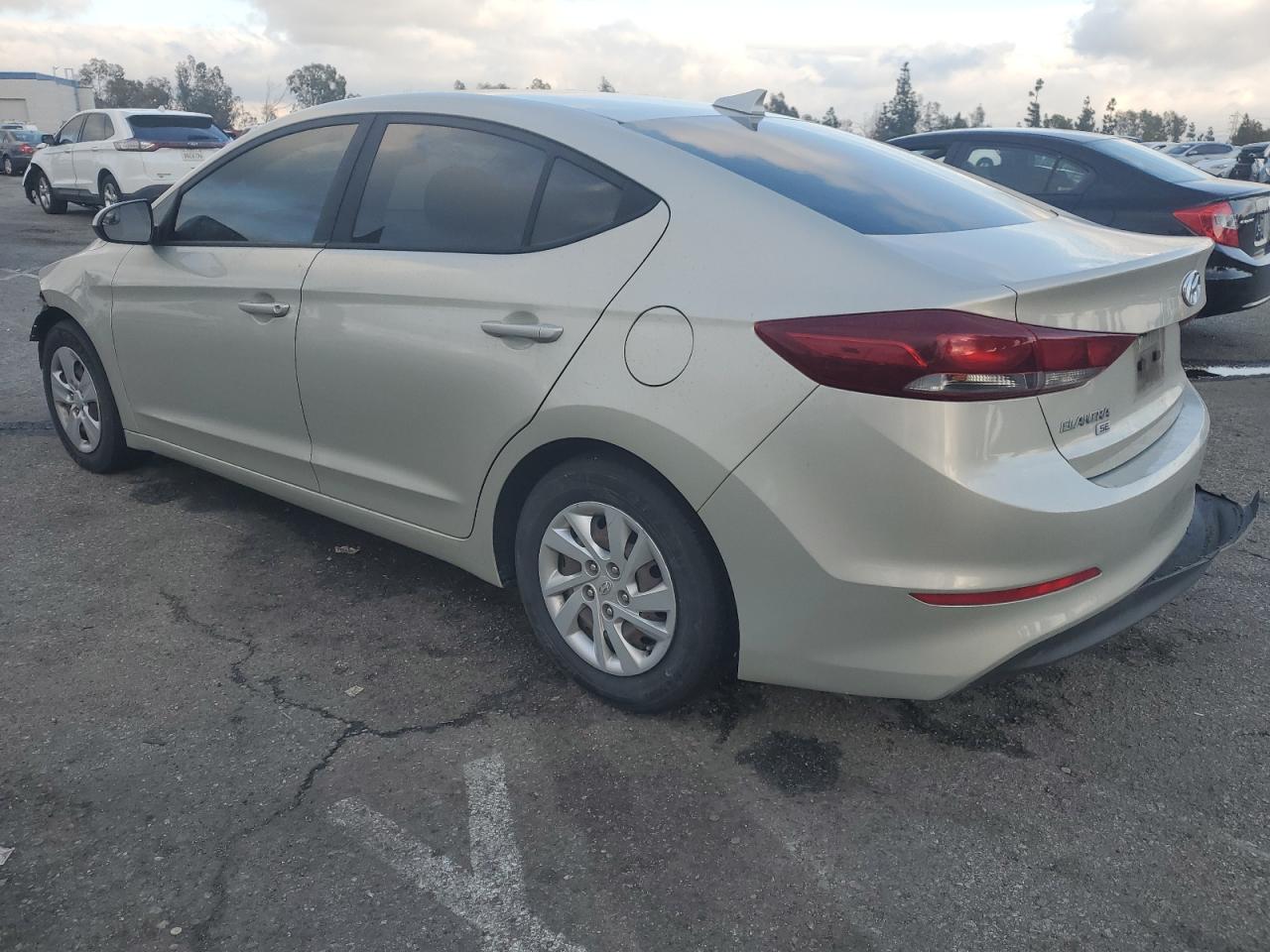 2017 Hyundai Elantra VIN 5NPD74LF1HH166059 Copart auction photo, front end / rear end damage thumbnail 2
