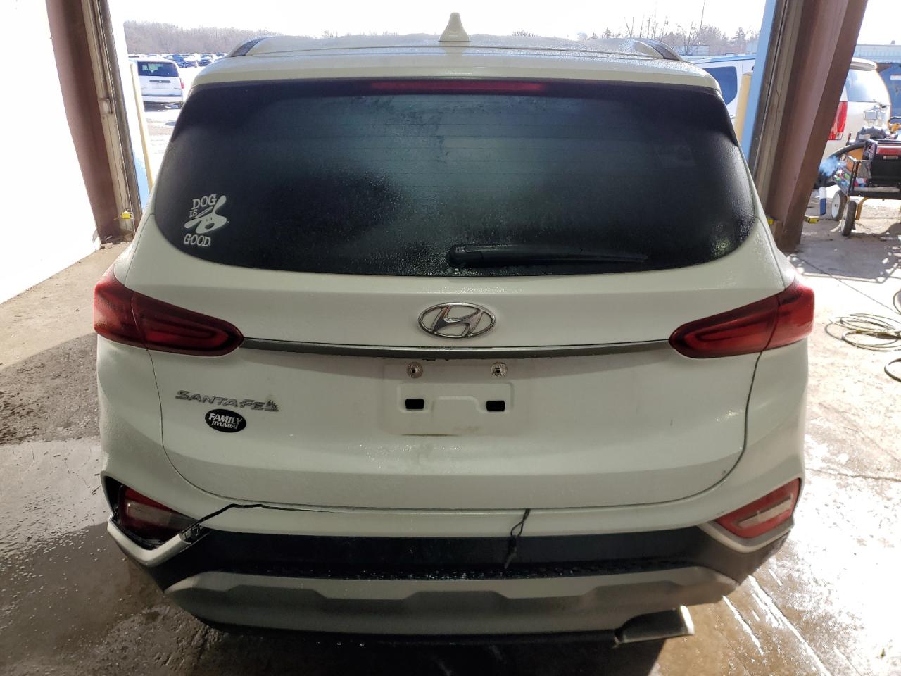 2019 Hyundai Santa Fe VIN 5NMS33AD4KH003294 Copart auction photo, rear end / side damage thumbnail 6