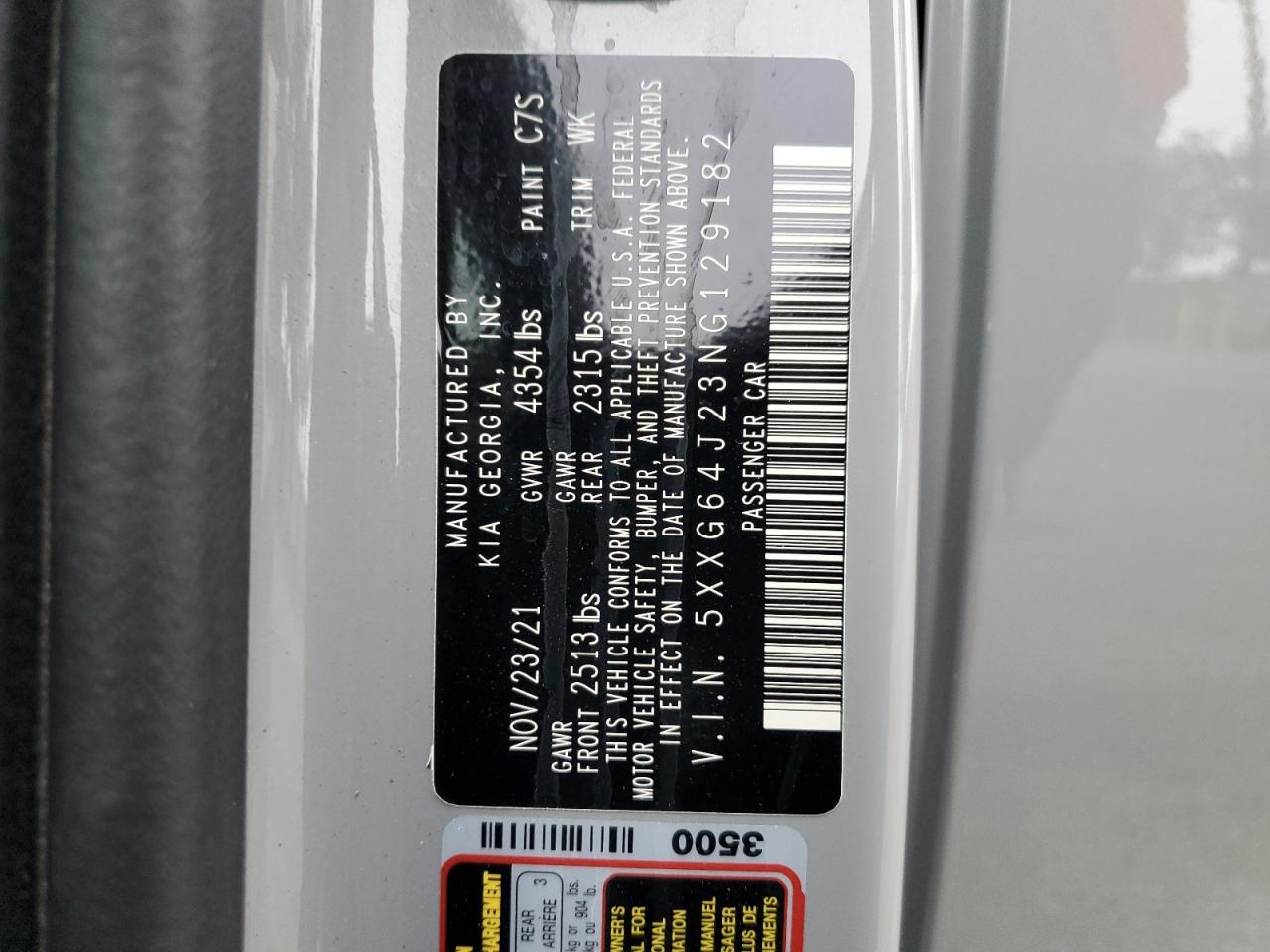 2022 KIA K5 VIN 5XXG64J23NG129182 Copart auction photo, all over / undercarriage damage thumbnail 12