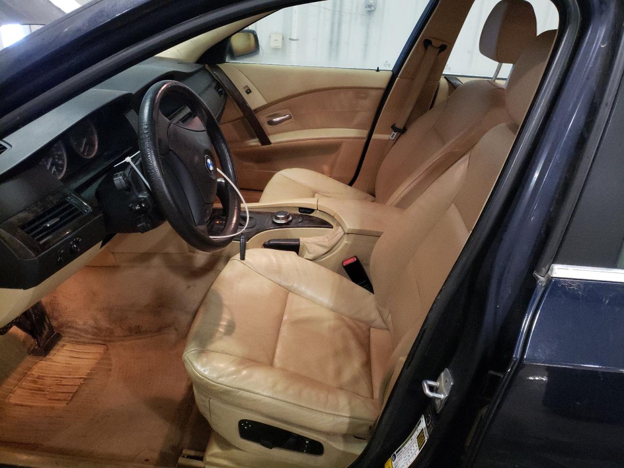 2006 BMW 5er VIN WBANN73516CN03435 Copart auction photo, front end / side damage thumbnail 7