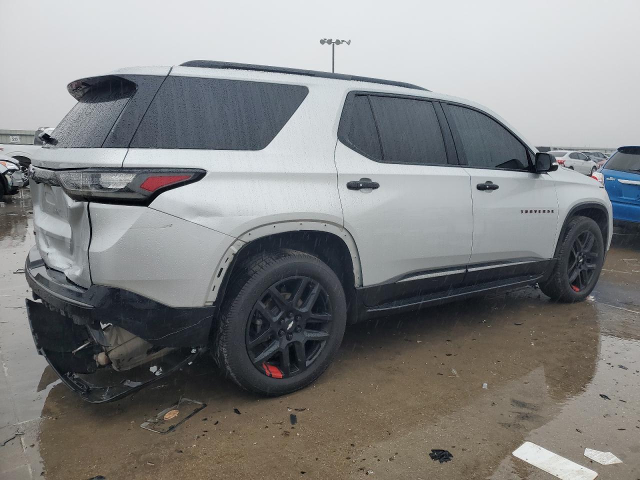 2018 Chevrolet Traverse VIN 1GNERKKW2JJ214774 Copart auction photo, rear end / hail damage thumbnail 3
