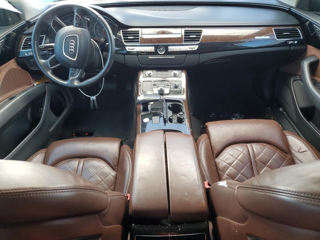 2014 Audi A8 VIN WAURMAFD7EN005005 Copart auction photo, side / front end damage thumbnail 8