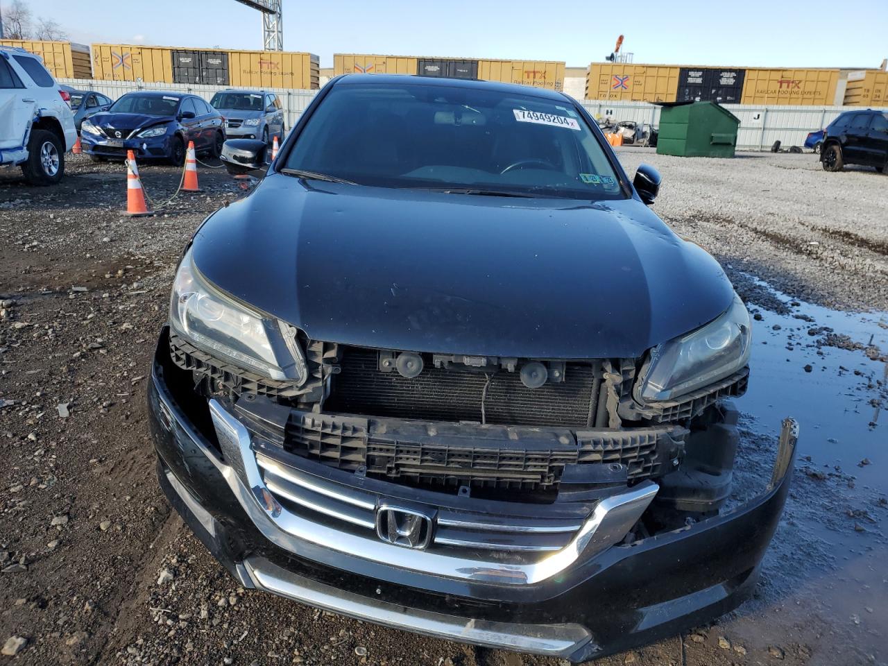 2015 Honda Accord VIN 1HGCR3F82FA012527 Copart auction photo, front end / side damage thumbnail 5