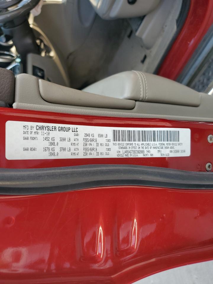 2011 Jeep Grand Cherokee VIN 1J4RS4GT5BC582889 Copart auction photo, front end damage thumbnail 13
