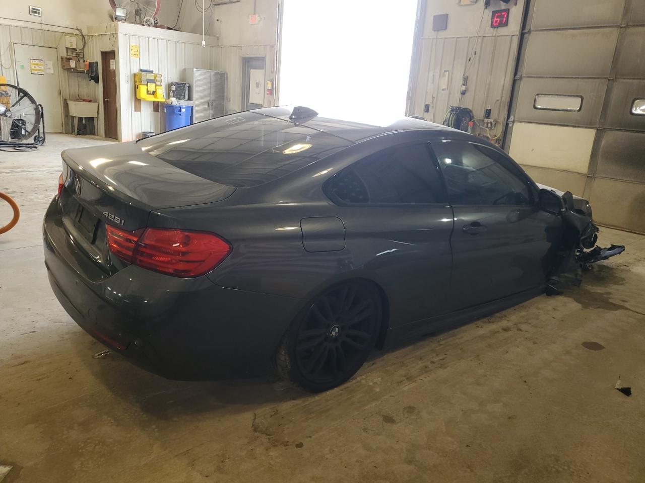 2015 BMW 4er VIN WBA3N3C51FK232219 Copart auction photo, side / front end damage thumbnail 3