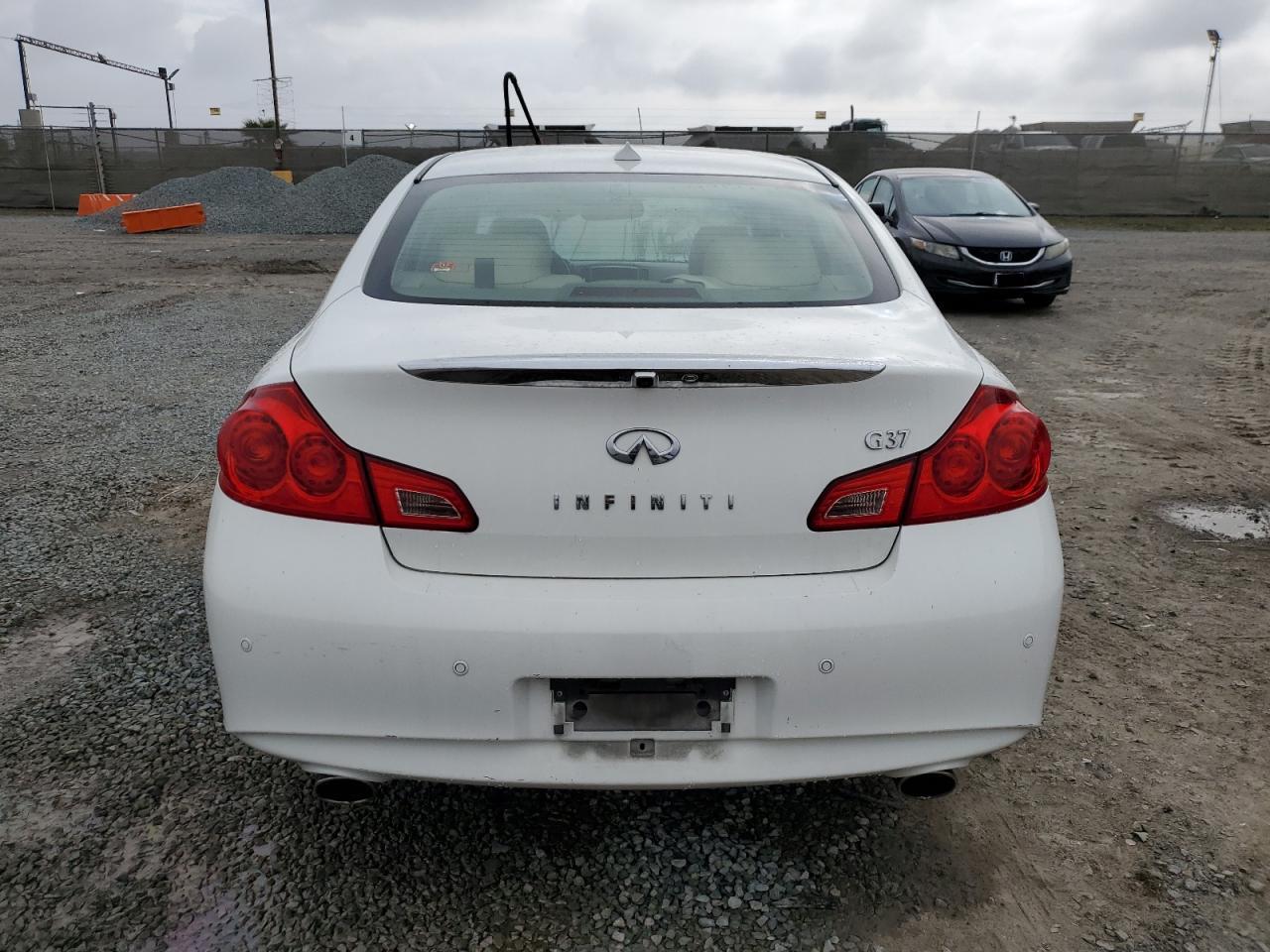 2012 Infiniti G VIN JN1CV6AP4CM932487 Copart auction photo, front end / top/roof damage thumbnail 6