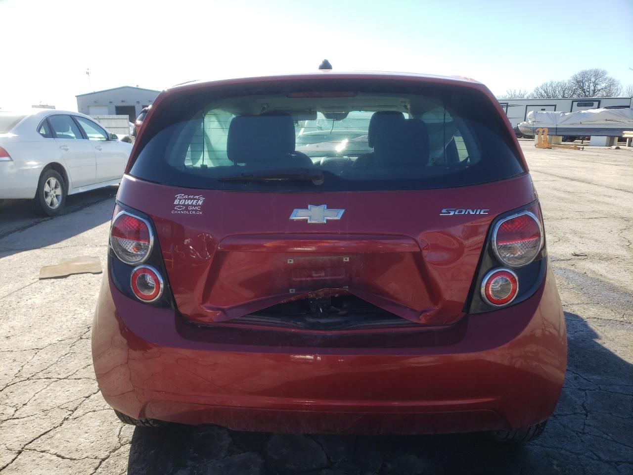 2013 Chevrolet Sonic VIN 1G1JA6SH3D4121037 Copart auction photo, front end / rear end damage thumbnail 6
