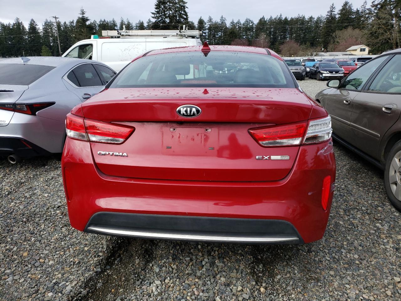 2018 KIA Optima VIN KNAGU4LE4J5024370 Copart auction photo, side / rear end damage thumbnail 6