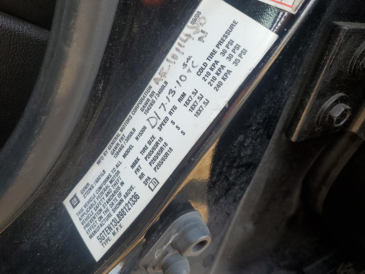 2009 Hummer H3 VIN 5GTEN13L898121336 Copart auction photo, front end damage thumbnail 13