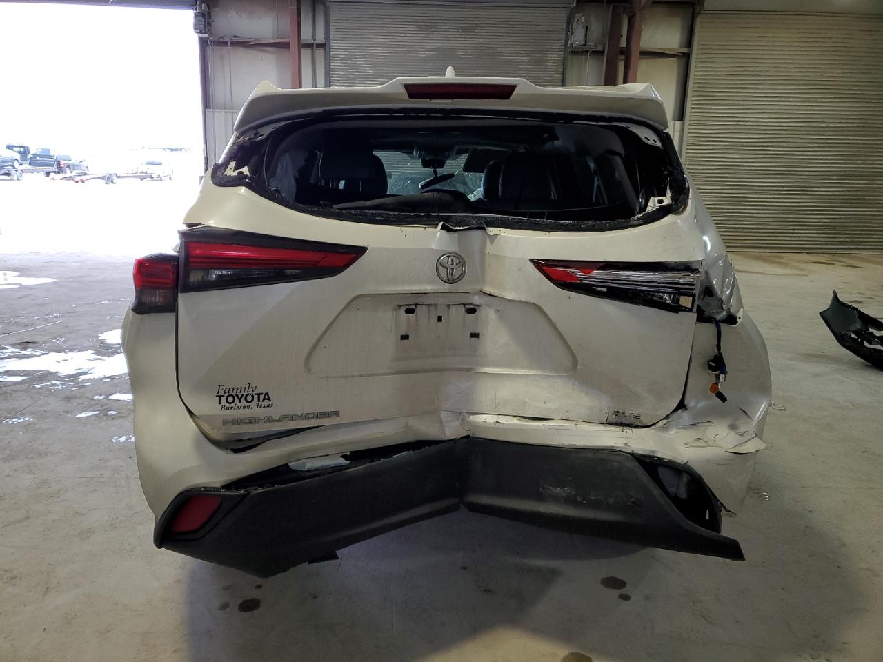2021 Toyota Highlander VIN 5TDGZRAH8MS515053 Copart auction photo, rear end / front end damage thumbnail 6