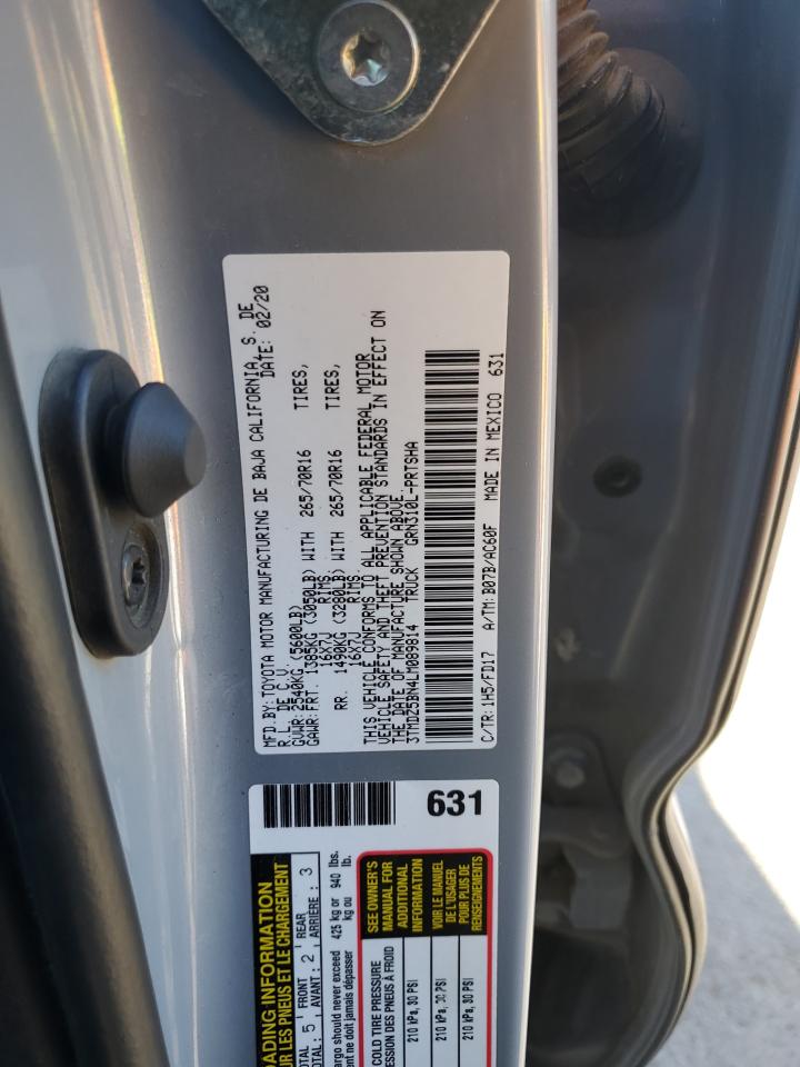 2020 Toyota Tacoma VIN 3TMDZ5BN4LM089814 Copart auction photo, front end / all over damage thumbnail 12