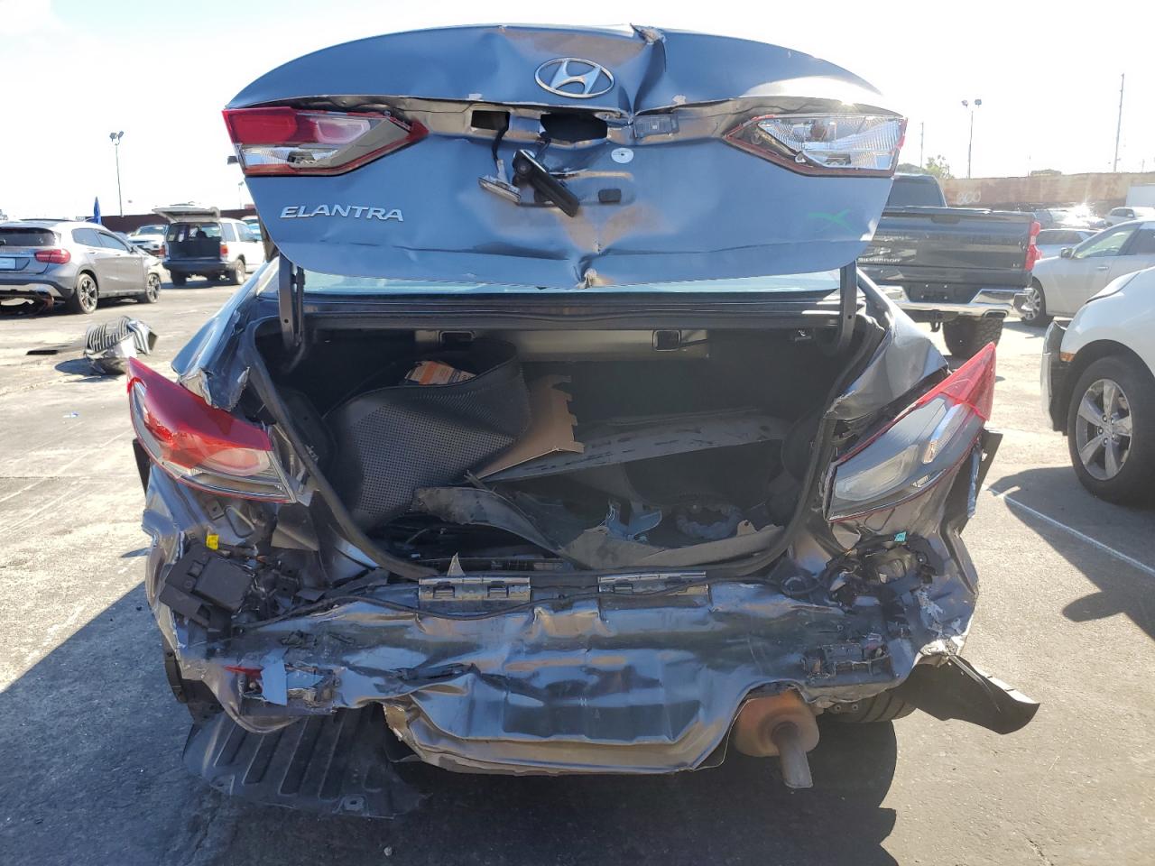 2018 Hyundai Elantra VIN 5NPD84LF0JH397652 Copart auction photo, rear end damage thumbnail 6