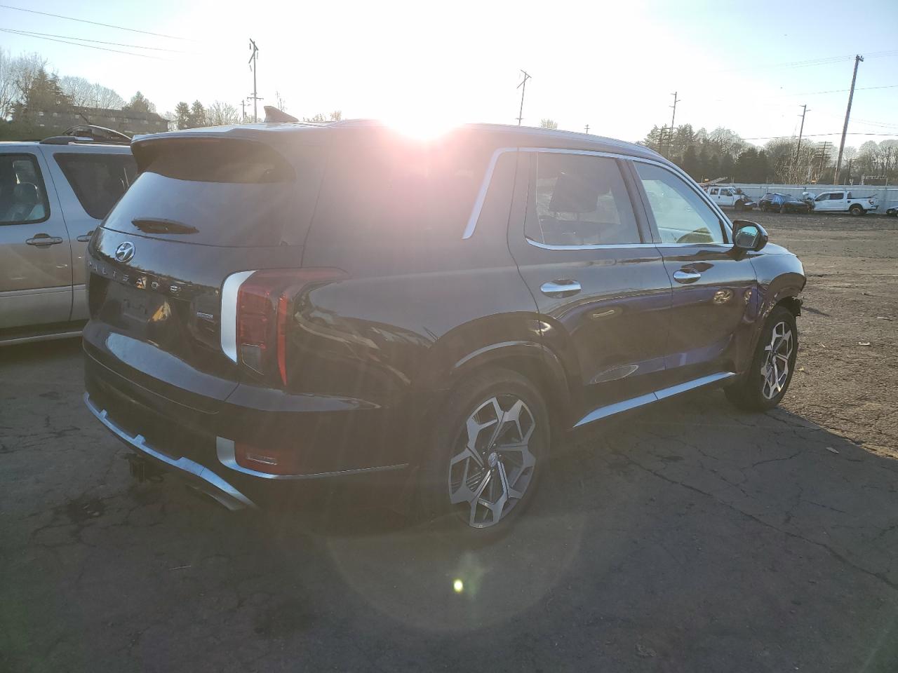 2021 Hyundai Palisade VIN KM8R7DHE1MU334638 Copart auction photo, front end damage thumbnail 3
