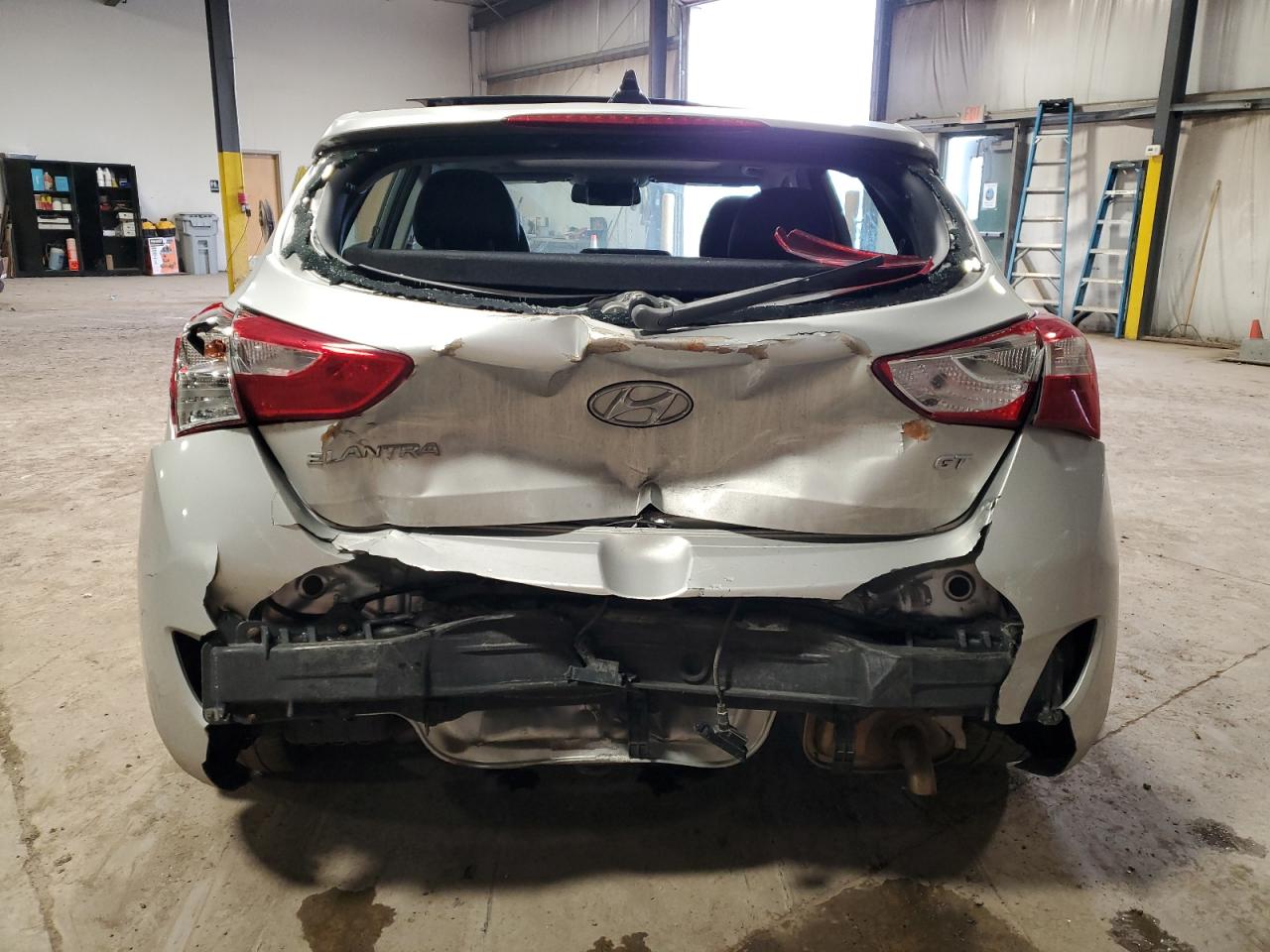 2013 Hyundai Elantra VIN KMHD35LE5DU054983 Copart auction photo, rear end / side damage thumbnail 6