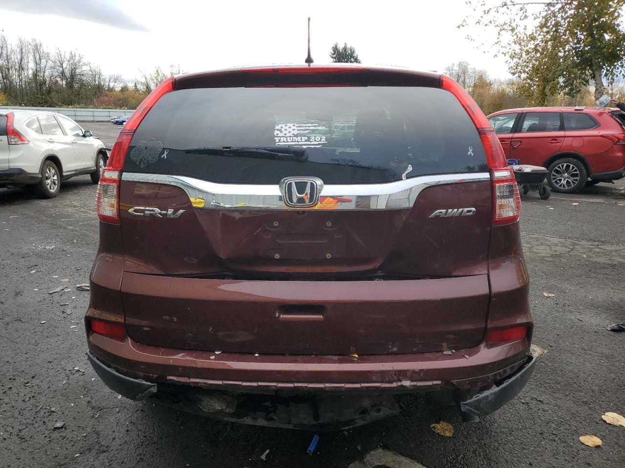 2016 Honda CR-V VIN 5J6RM4H56GL097470 Copart auction photo, rear end / undercarriage damage thumbnail 6