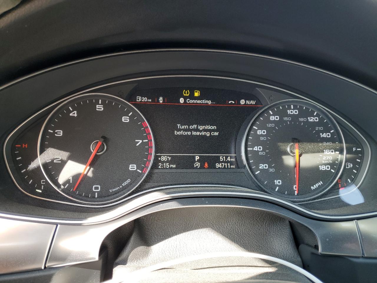 2014 Audi A6 VIN WAUHGAFC9EN057648 Copart auction photo, front end damage thumbnail 9