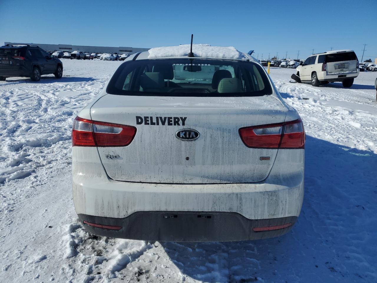2012 KIA Rio VIN KNADM4A30C6077388 Copart auction photo, side damage thumbnail 6
