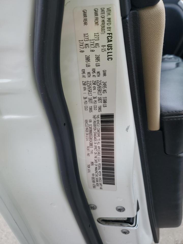 2016 Jeep Grand Cherokee VIN 1C4PJMAB5GW143083 Copart auction photo, front end / side damage thumbnail 14