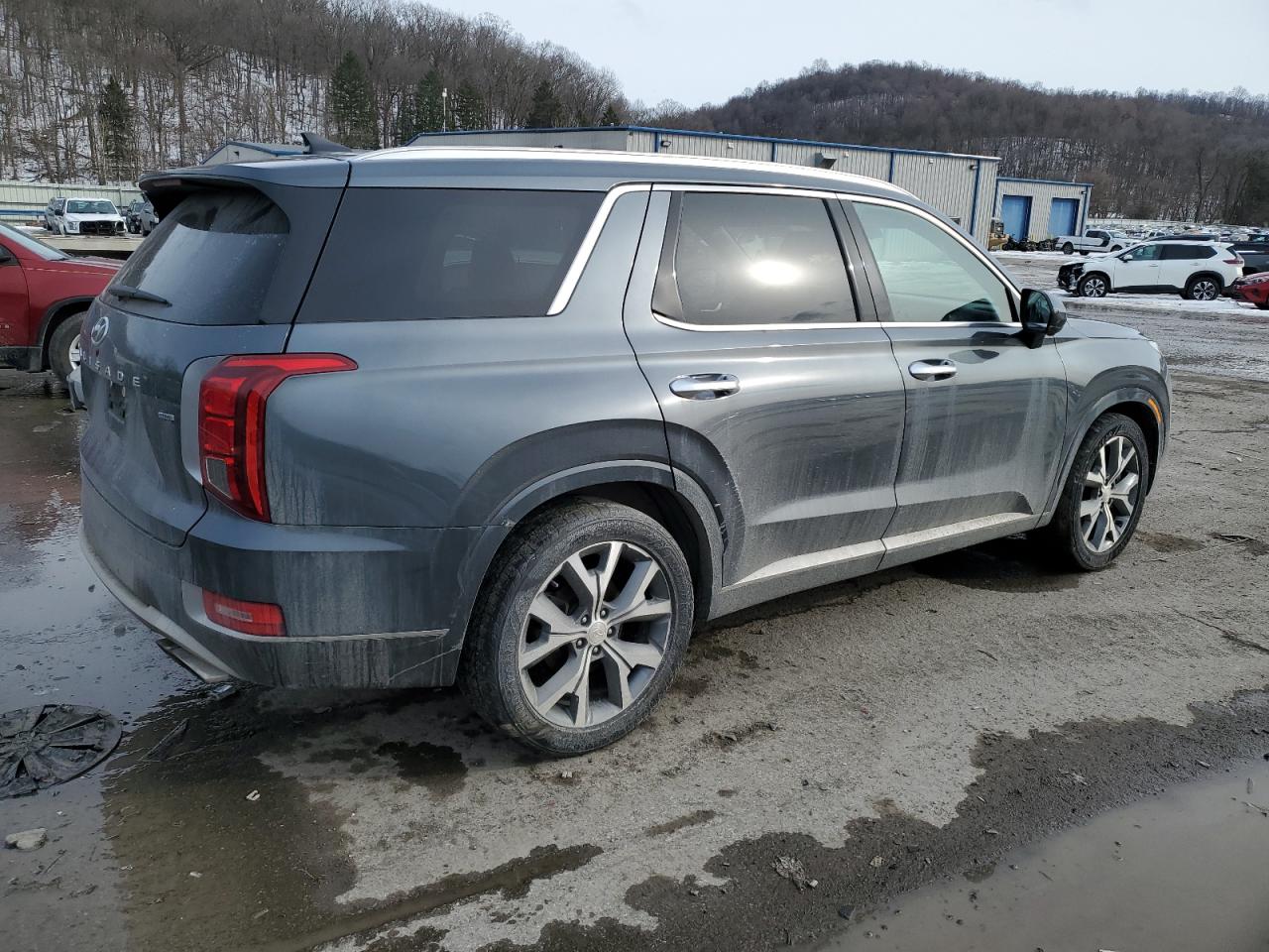 2021 Hyundai Palisade VIN KM8R5DHE9MU190665 Copart auction photo, front end damage thumbnail 3