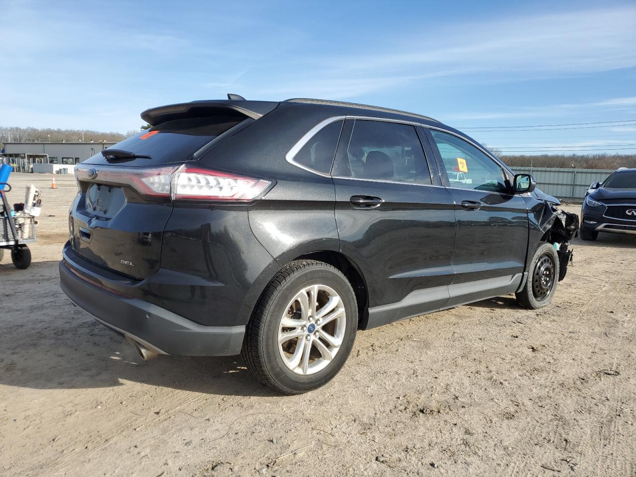 2015 Ford Edge VIN 2FMTK3J8XFBB91300 Copart auction photo, front end / side damage thumbnail 3