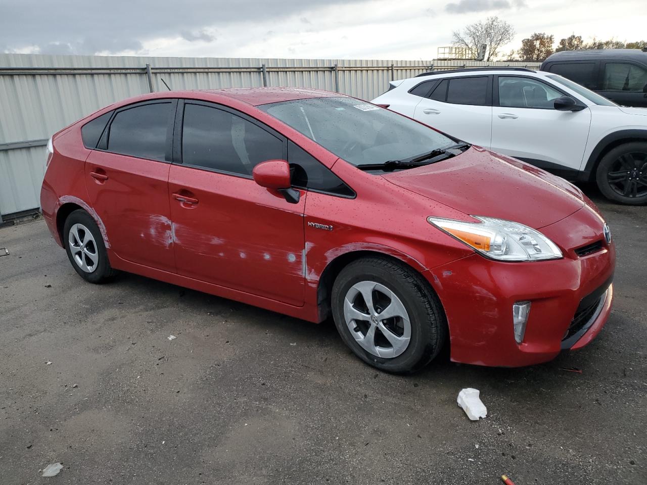 2014 Toyota Prius VIN JTDKN3DU7E0380132 Copart auction photo, side damage thumbnail 4