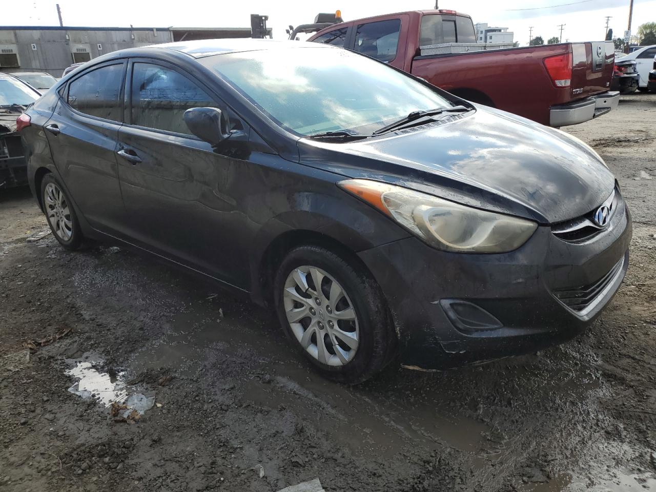 2012 Hyundai Elantra VIN KMHDH4AE2CU268195 Copart auction photo, mechanical damage thumbnail 4