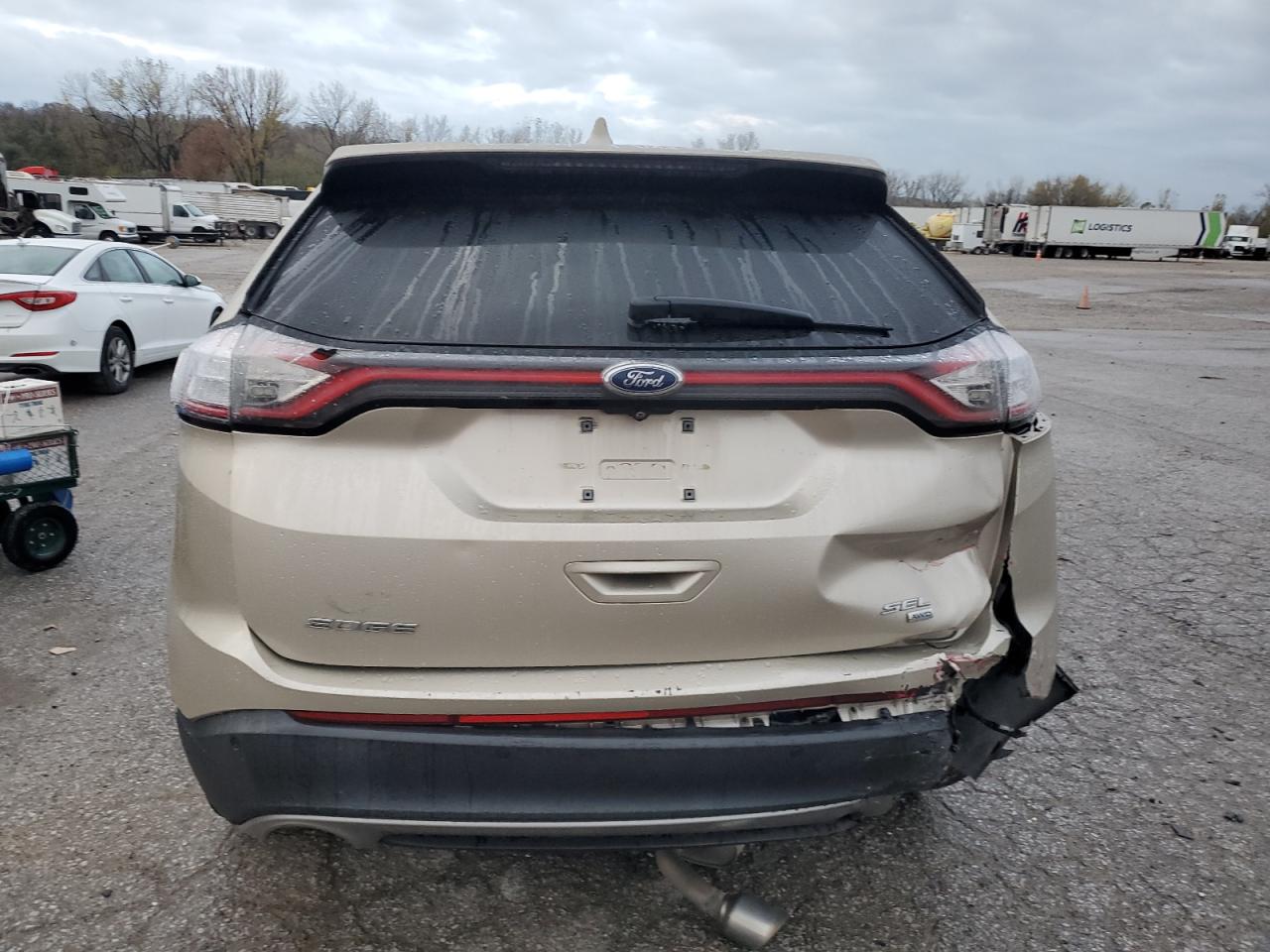 2018 Ford Edge VIN 2FMPK4J8XJBC44948 Copart auction photo, rear end / undercarriage damage thumbnail 6