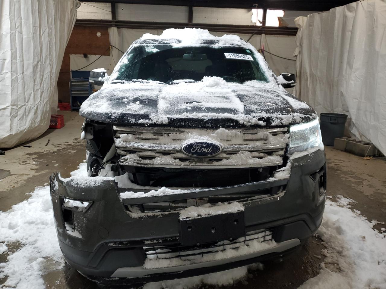 2018 Ford Explorer VIN 1FM5K8D8XJGC02184 Copart auction photo, front end / side damage thumbnail 5