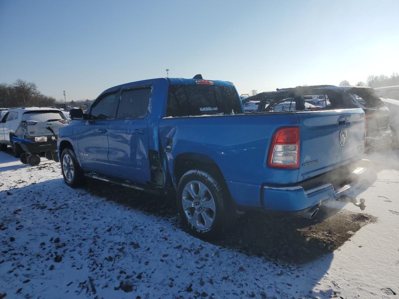 2020 RAM 1500 VIN 1C6SRFFT2LN326951 Copart auction photo, side damage thumbnail 2