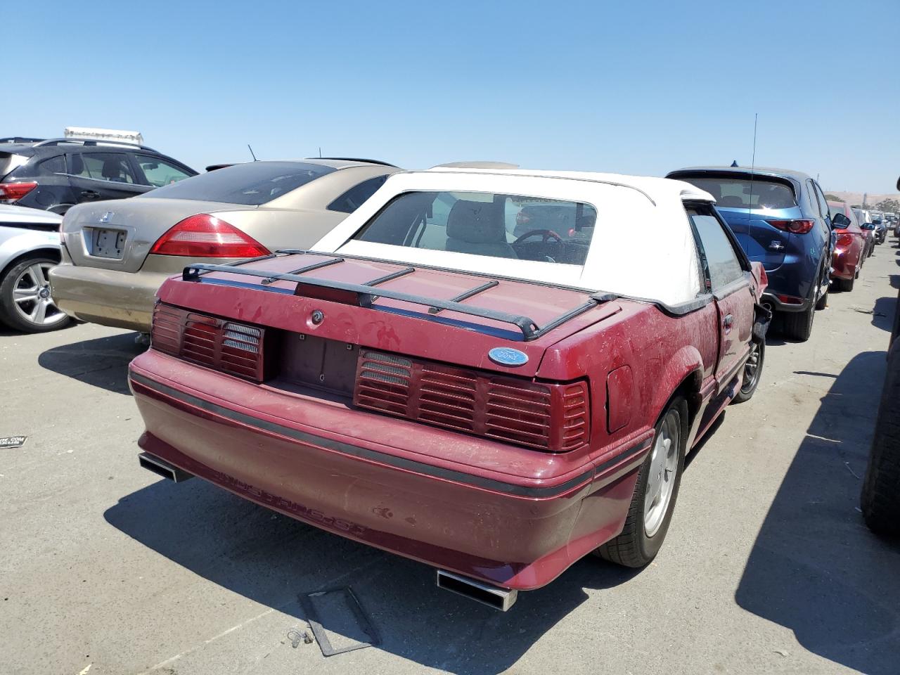 1988 Ford Mustang VIN 1FABP45E5JF259488 Copart auction photo, front end / side damage thumbnail 3