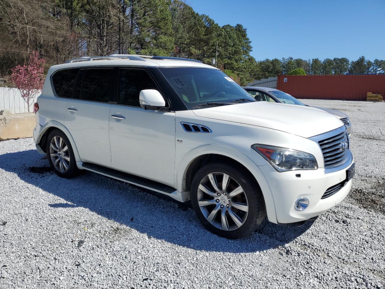 2014 Infiniti QX80 VIN JN8AZ2NE9E9063275 Copart auction photo, mechanical / rear end damage thumbnail 4