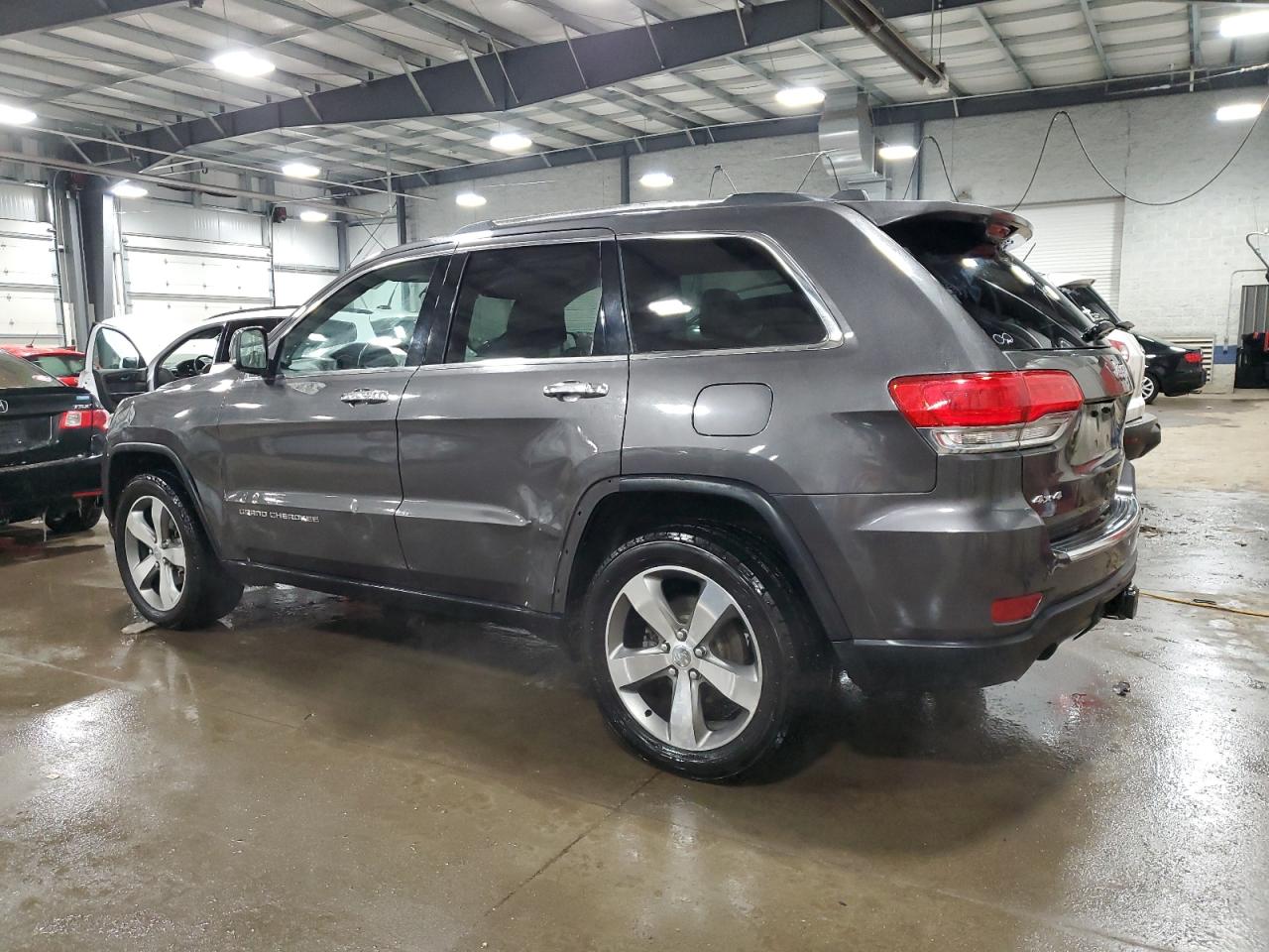 2014 Jeep Grand Cherokee VIN 1C4RJFBGXEC546098 Copart auction photo, side / front end damage thumbnail 2