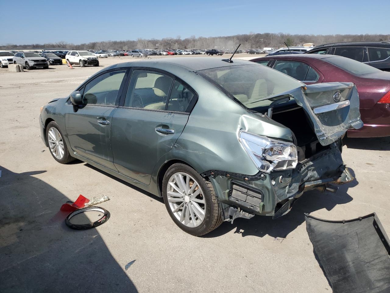 2014 Subaru Impreza VIN JF1GJAK66EH004944 Copart auction photo, rear end damage thumbnail 2