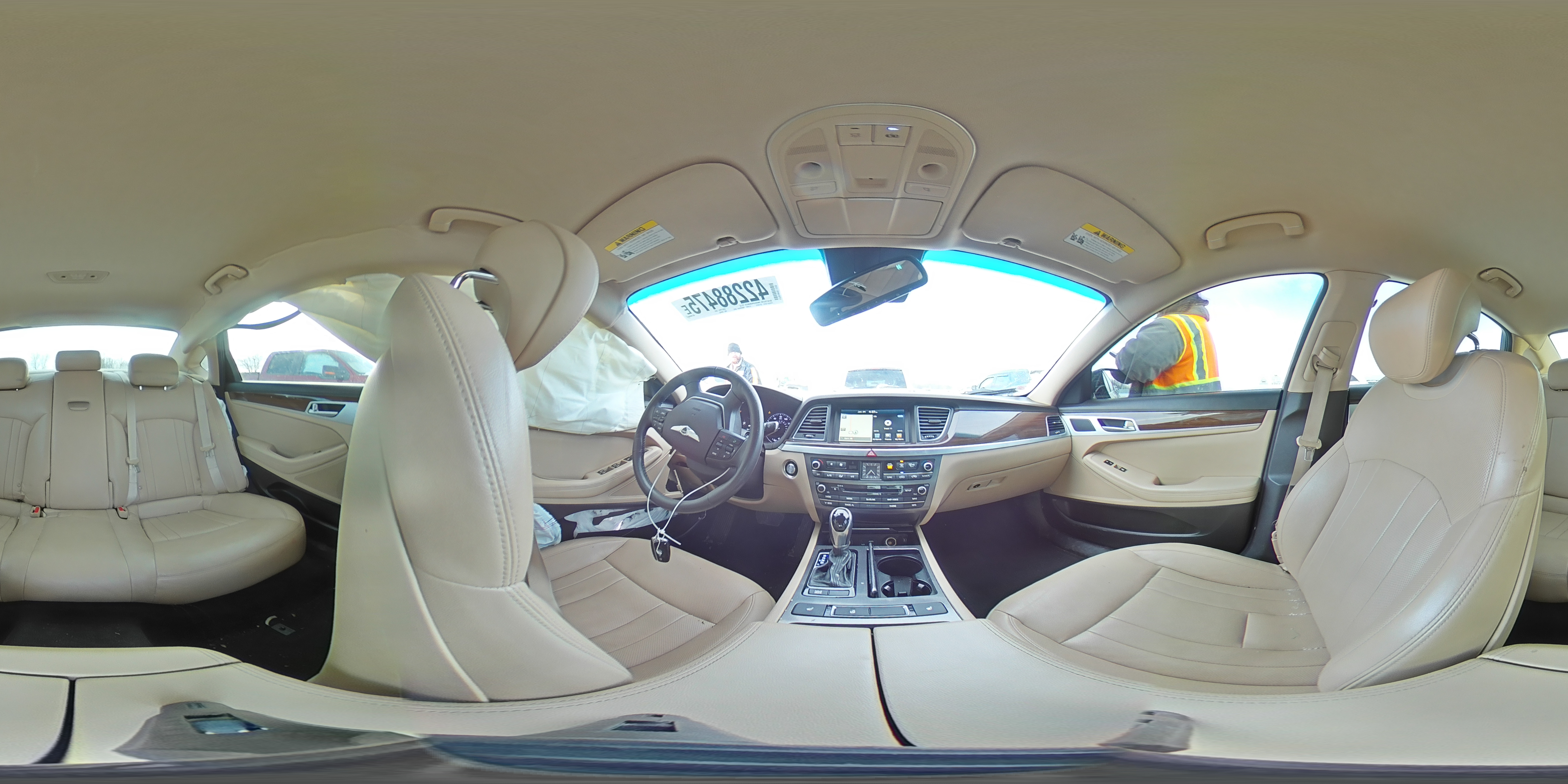 2016 Hyundai Genesis VIN KMHGN4JE6GU128453 Copart auction photo, side / front end damage thumbnail 13