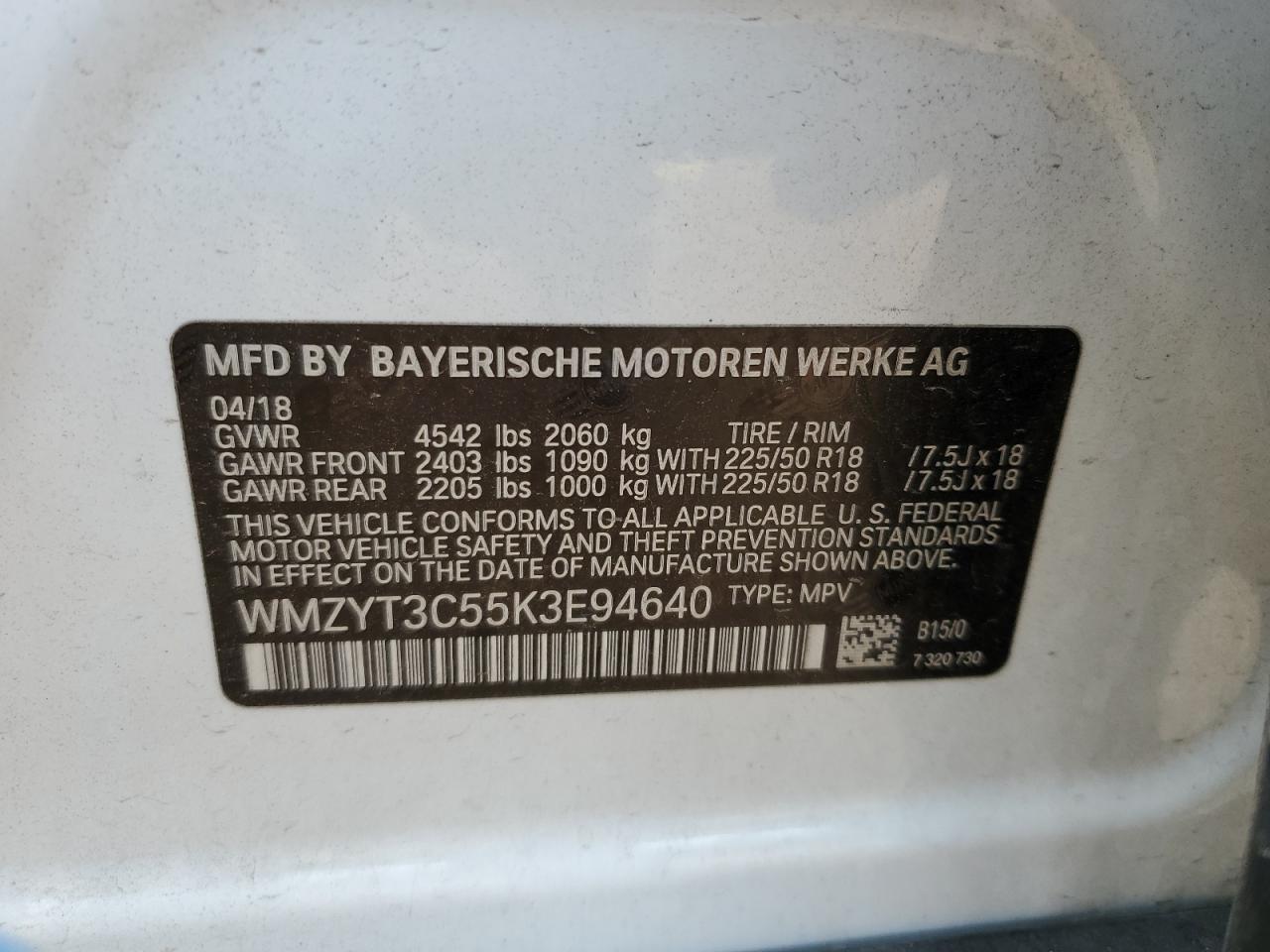 2019 MINI Cooper VIN WMZYT3C55K3E94640 Copart auction photo, front end damage thumbnail 15