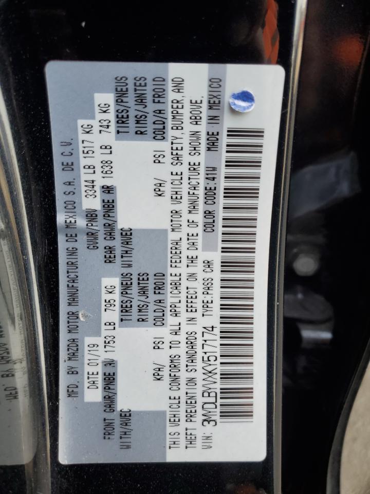 2019 Toyota Yaris VIN 3MYDLBYVXKY517174 Copart auction photo, all over damage thumbnail 15