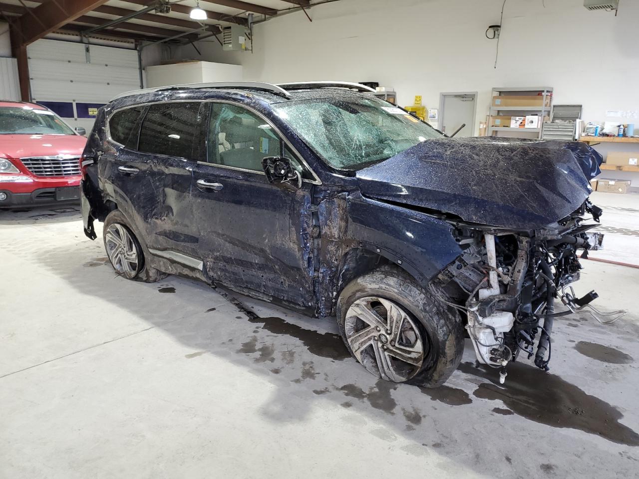 2022 Hyundai Santa Fe VIN 5NMS3DAJ8NH398824 Copart auction photo, front end / all over damage thumbnail 4
