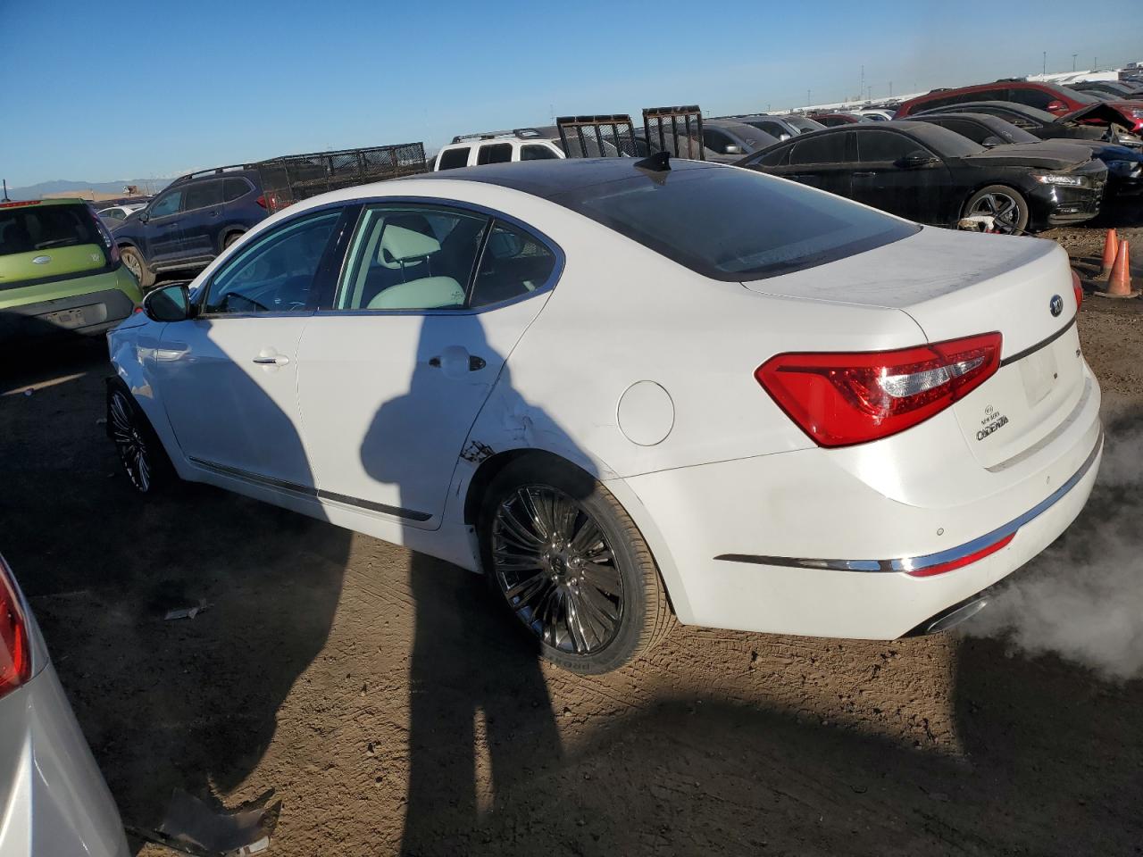 2014 KIA Cadenza VIN KNALN4D70E5164241 Copart auction photo, front end damage thumbnail 2