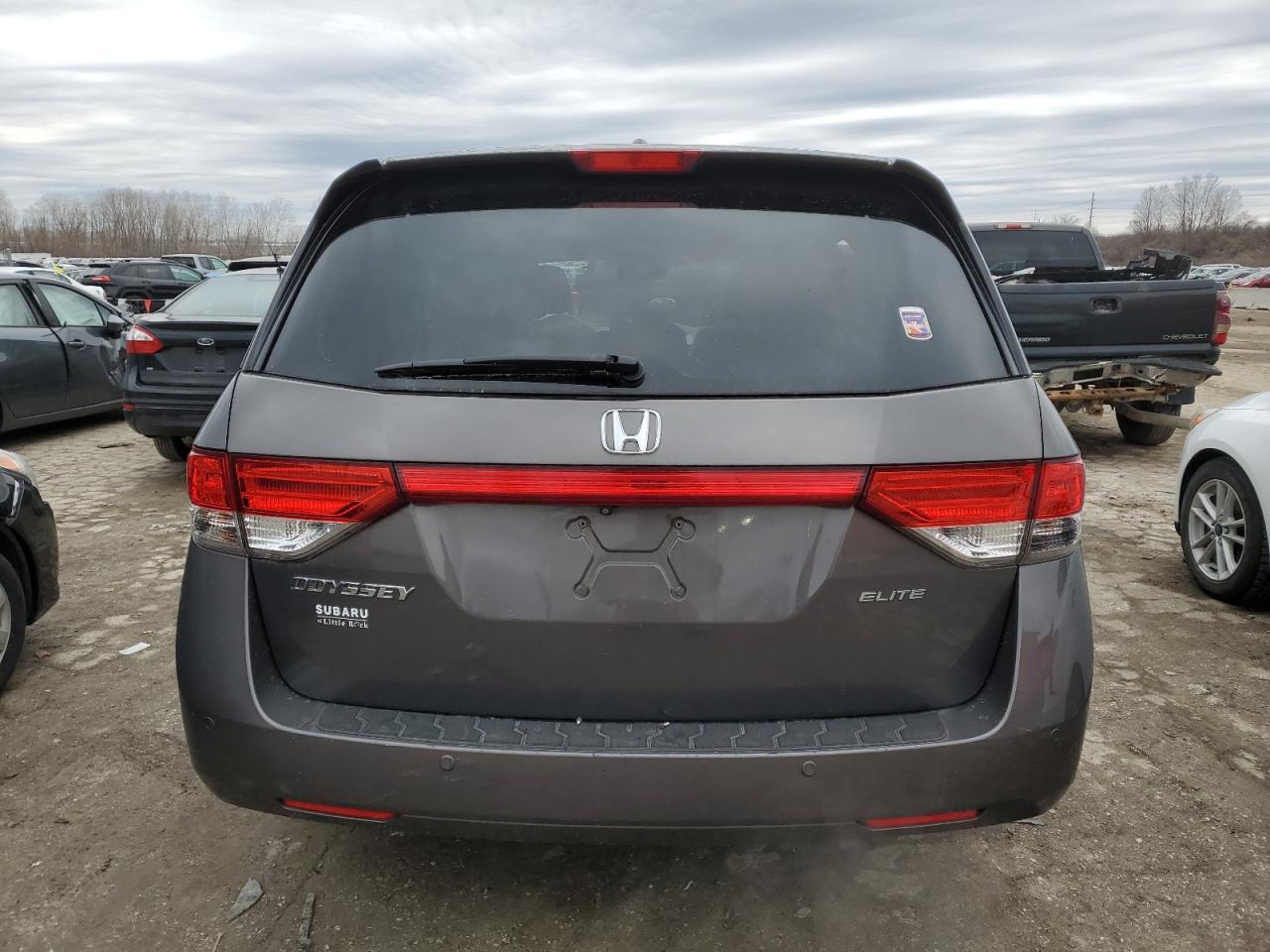 2015 Honda Odyssey VIN 5FNRL5H98FB036141 Copart auction photo, front end / side damage thumbnail 6