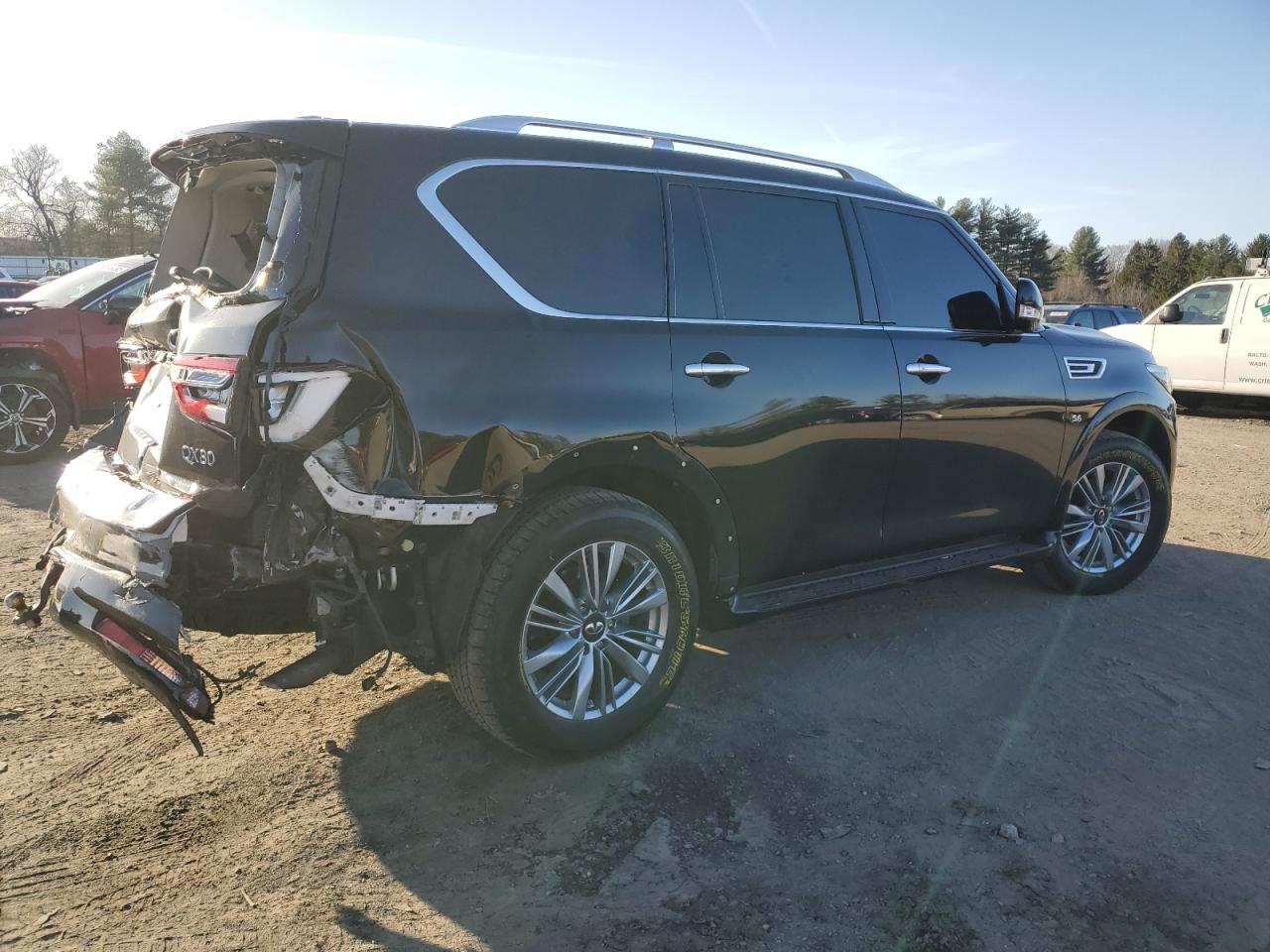 2020 Infiniti QX80 VIN JN8AZ2NE9L9253431 Copart auction photo, rear end / minor dent/scratches damage thumbnail 3